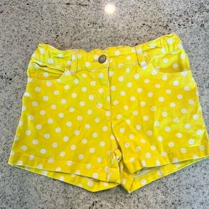 Mini boden shorts girls size 11 yellow polka dot